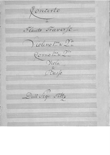 Concerto for Flute and Orchestra in D Major: partes by Antonio Filtz