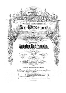 Six soirées á Saint-Petersburg, Op.44: No.3-6 by Anton Rubinstein