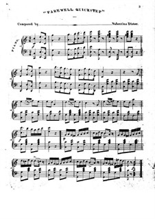 Farewell Quickstep for Piano: Farewell Quickstep for Piano by Valentine Dister