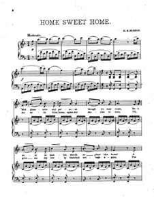 Home, Sweet Home: Partitura Piano-vocal by Henry Bishop