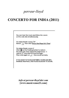 Concerto for India (2011), Op.11: Concerto for India (2011) by Keith Perreur-Lloyd