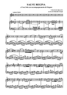 Salve regina: Para vocais e piano by Vincenzo Bellini