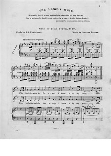 The Lonely Bird for Voices and Piano: The Lonely Bird for Voices and Piano by Stephen Glover