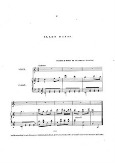 Ellen Bayne: Para vocais e piano by Stephen Collins Foster