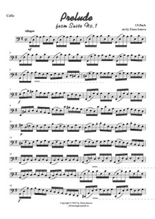 Suite for Cello No.1 in G Major, BWV 1007: Prelúdio by Johann Sebastian Bach