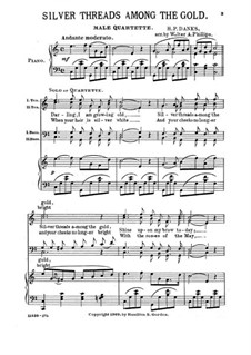 Silver Threads Among the Gold: Para vocais e piano by Hart Pease Danks