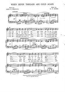 When Silver Threads are Gold Again: When Silver Threads are Gold Again by Hart Pease Danks