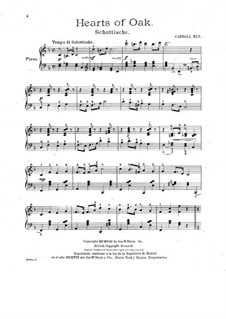 Hearts of Oak. Schottische for Piano: Hearts of Oak. Schottische for Piano by Carroll Ely