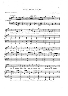 Molly do You Love Me: Para vocais e piano by Stephen Collins Foster