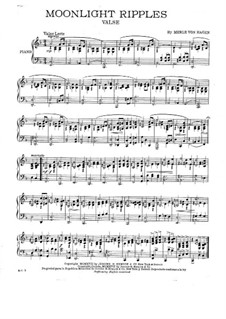 Moonlight Ripples. Waltz for Piano: Moonlight Ripples. Waltz for Piano by Merle von Hagen