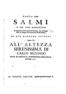 Salmi, Op.9: Salmi by Giovanni Giacomo Arrigoni