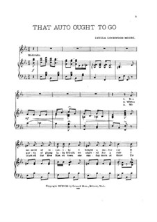 That Auto Ought to go: That Auto Ought to go by Luella Lockwood Moore