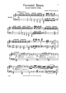 Cocoanut Dance. Characteristic Piece for Piano, Op.193: Cocoanut Dance. Characteristic Piece for Piano by Andrew Hermann