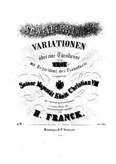 Variations for Oboe and Piano 'Souvenir de la Suisse', Op.10: Variations for Oboe and Piano 'Souvenir de la Suisse' by César Franck