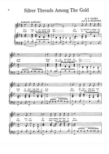 Silver Threads Among the Gold: Para vocais e piano by Hart Pease Danks