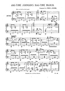 Jagtime Johnson's Ragtime March: Jagtime Johnson's Ragtime March by Fred. L. Ryder