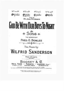 God Be with Our Boys to-night: em B flat maior by Wilfrid Sanderson