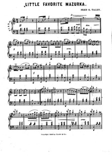 Little Favorite Mazurka: Little Favorite Mazurka by Fred G. Talen