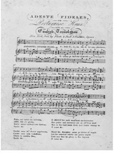 Vocal version: para voz e piano em B flat Maior) by John Francis Wade