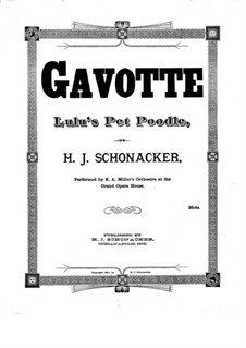 Gavotte for Piano: gavotte para piano by Hubert J. Schonacker