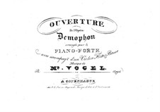 Overture to Demophon: Overture to Demophon by Johann Christoph Vogel