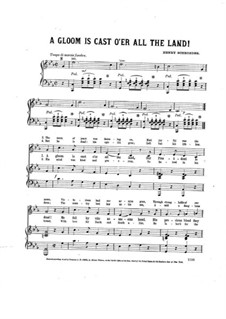 A Gloom is Cast O'er All the Land: Para voz, coro e piano by Henry Schroeder
