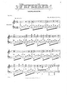 Forsaken, for Piano, Op.30: Forsaken, for Piano by George H. Riegelmann