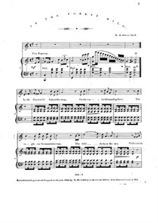 In the Forest Wild, Op.6: Partitura piano-vocal by E. H. Osborn
