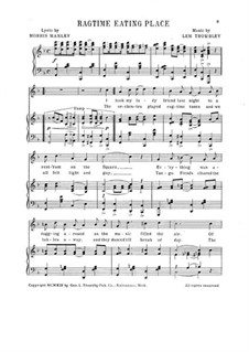 Ragtime Eating Place: Ragtime Eating Place by George Lem Trombley