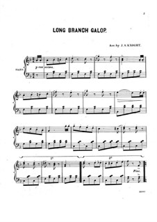 Long Branch Galop: Para Piano by Unknown (works before 1850)