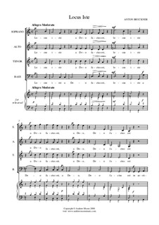 Locus Iste, WAB 23: para coro misto by Anton Bruckner