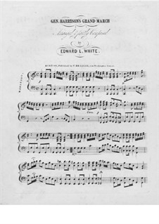 Harrison's Grand March: Para Piano by Unknown (works before 1850)