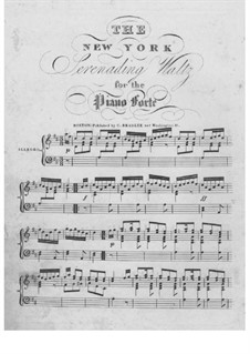 New York Serenading Waltz: Para Piano by Charles Gilfert
