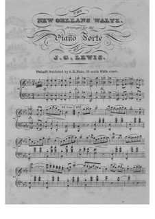 New Orleans Waltz: Para Piano by Unknown (works before 1850)
