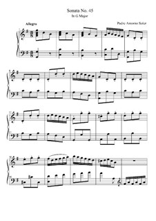 Sonata No.45 in G Major : Sonata No.45 in G Major  by Antonio Soler