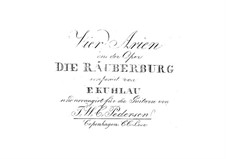 Røverborgen (The Castle Robber): Four arias, for voice and guitar by Friedrich Kuhlau
