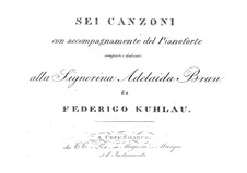 Six Songs, Op.9: seis musicas by Friedrich Kuhlau
