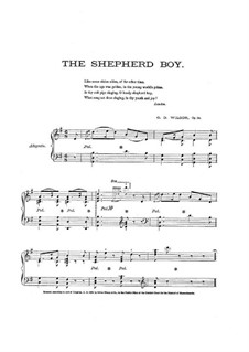 The Shepherd Boy, Op.14: Para Piano by Grenville Dean Wilson