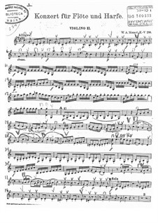 Concerto for Flute, Harp and Orchestra in C Major, K.299: violino parte II by Wolfgang Amadeus Mozart