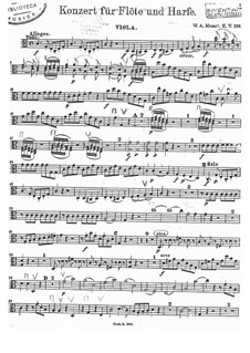 Concerto for Flute, Harp and Orchestra in C Major, K.299: parte viola by Wolfgang Amadeus Mozart