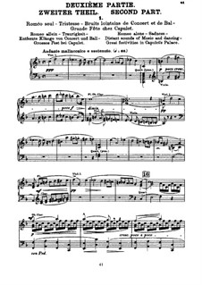 Roméo et Juliette (Romeo and Juliet), H.79 Op.17: Movement II, for voices and piano by Hector Berlioz