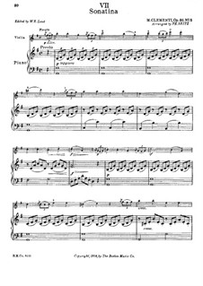 Sonatina No.5: para violino by Muzio Clementi