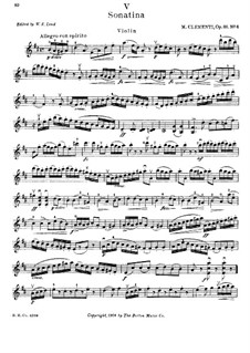 Sonatina No.6: para violino e piano - parte solo by Muzio Clementi