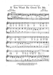 If You Wont be Good to Me: If You Wont be Good to Me by Joel P. Corin