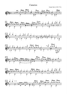 Canarios: para guitarra (partitura de alta qualidade) by Gaspar Sanz