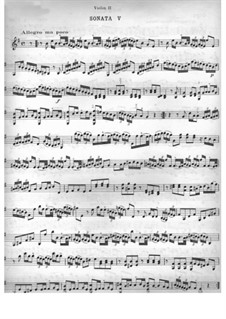 Six Sonatas for Two Violins: Sonata No.5 by Jean-Marie Leclair