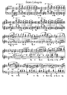 Transcription on 'Elsa's Procession to the Cathedral' from 'Lohengrin' by Wagner, S.445 No.2: Para Piano by Franz Liszt