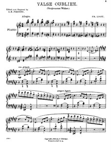 Forgotten Waltzes, S.215: Valsa No.1 by Franz Liszt