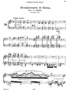 Réminiscences de 'Norma'. Transcription on Themes by Bellini, S.394: Para Piano by Franz Liszt