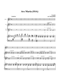 Ave Maria: Piano-vocal score by Giulio Caccini